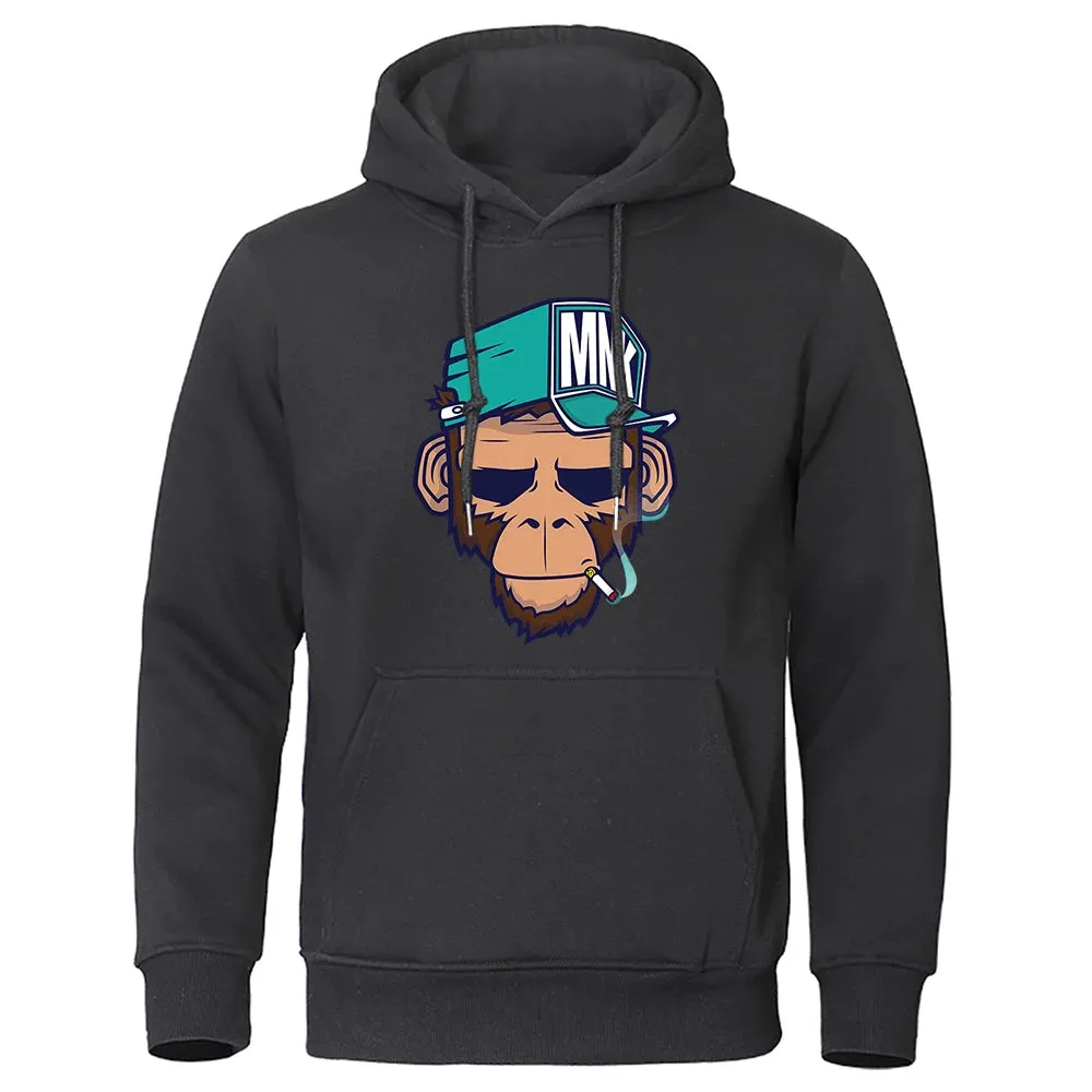 Men's Warm Hip Hop Fleece Streetwear Hoodie