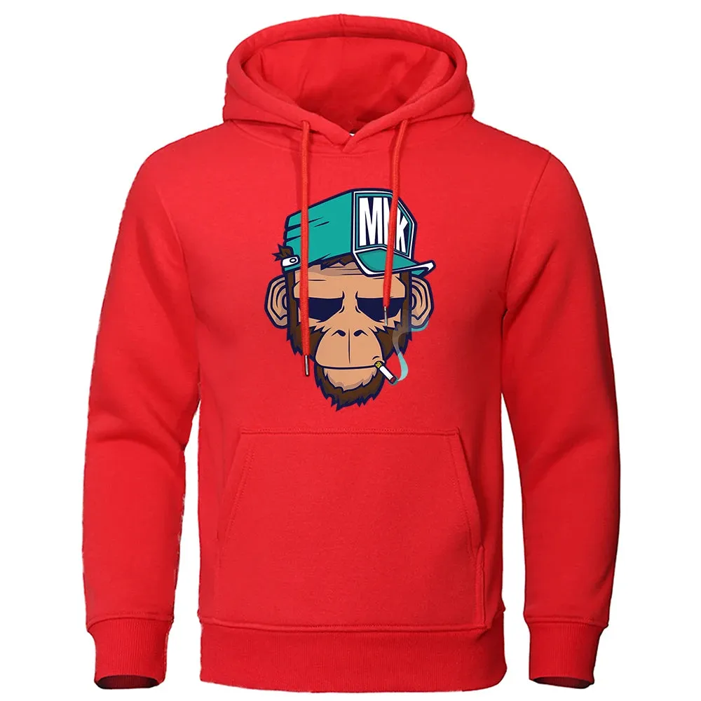 Men's Warm Hip Hop Fleece Streetwear Hoodie