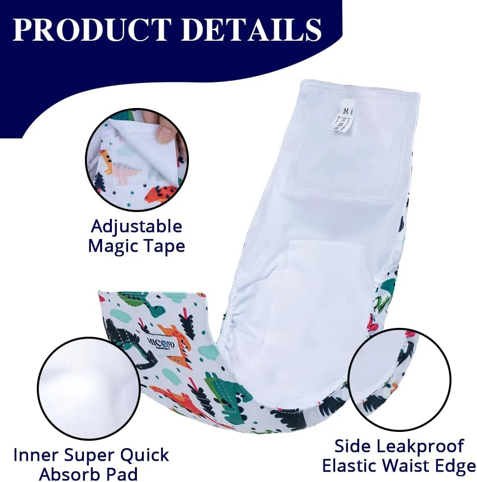 MICOOYO Belly Bands for Male Dogs, 3 Pack Reusable Dog Diapers Male for Puppy Doggie, Washable Male Dog Wraps XSmall (M, Car)