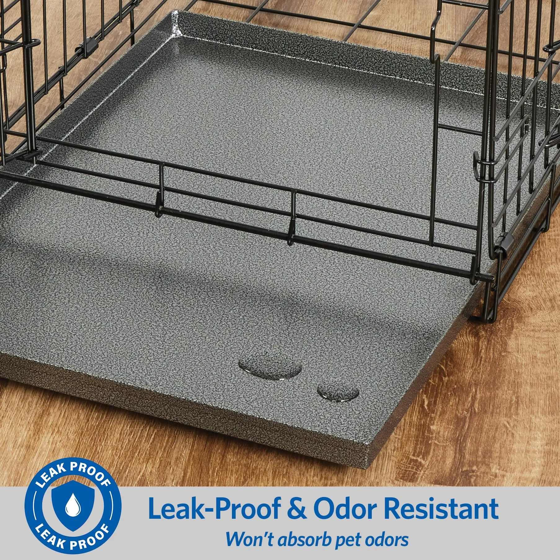 Midwest Folding Dog Crate Replacement Pan for Models 1548 1648 and 1948 - L:46" X W:29" Inches