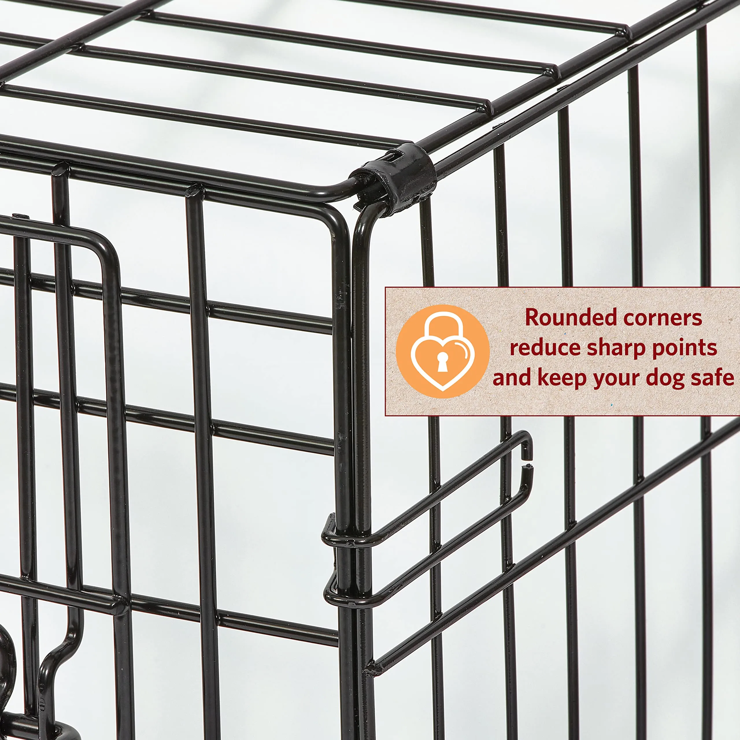 Midwest I-Crate Single Door Metal Folding Dog Crate with Divider Panel - 18" X 12" X 14" Inches