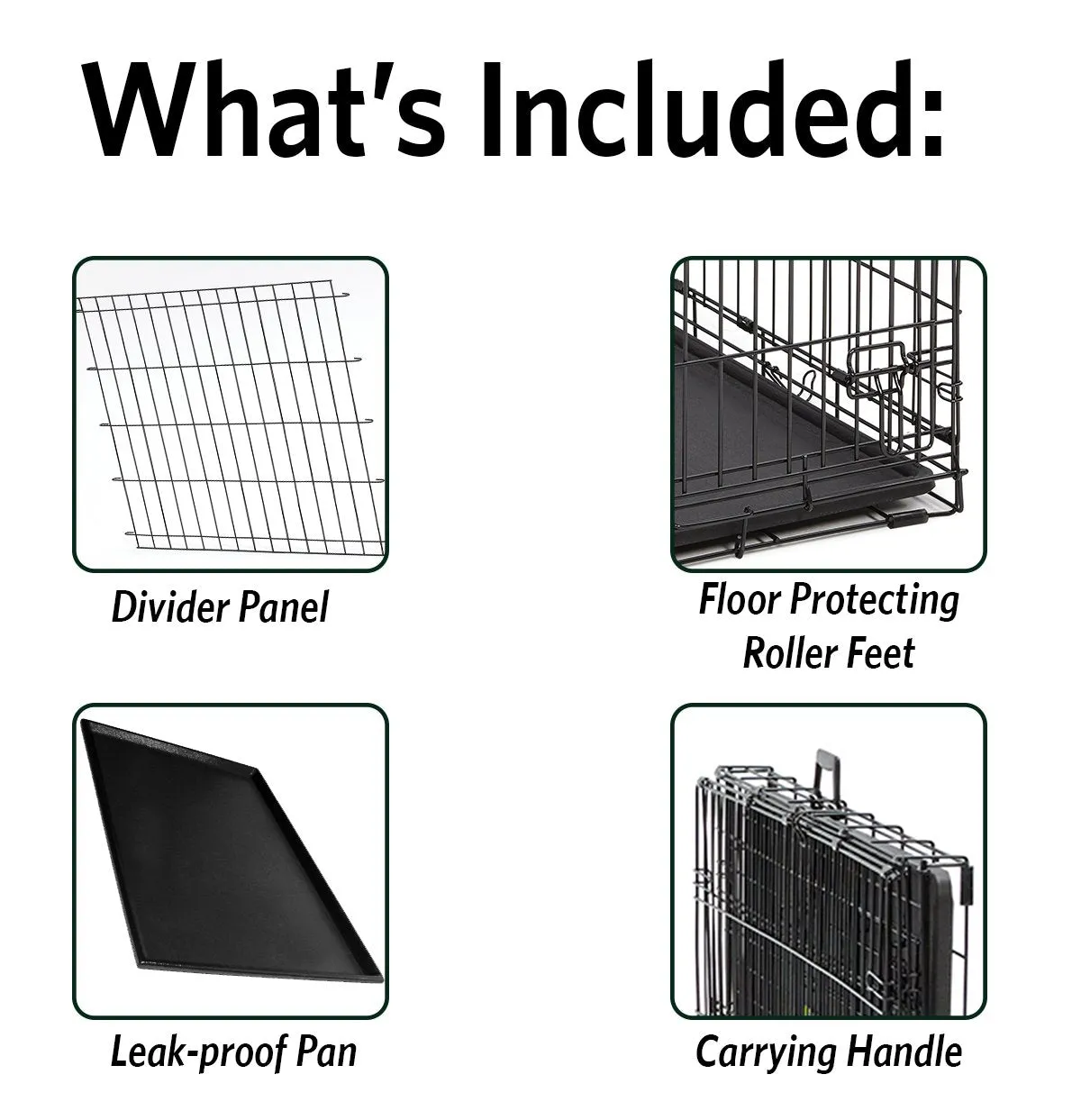 Midwest Lifestages Metal Folding Single Door Dog Crate with Divider - 36" X 24" X 27" Inches
