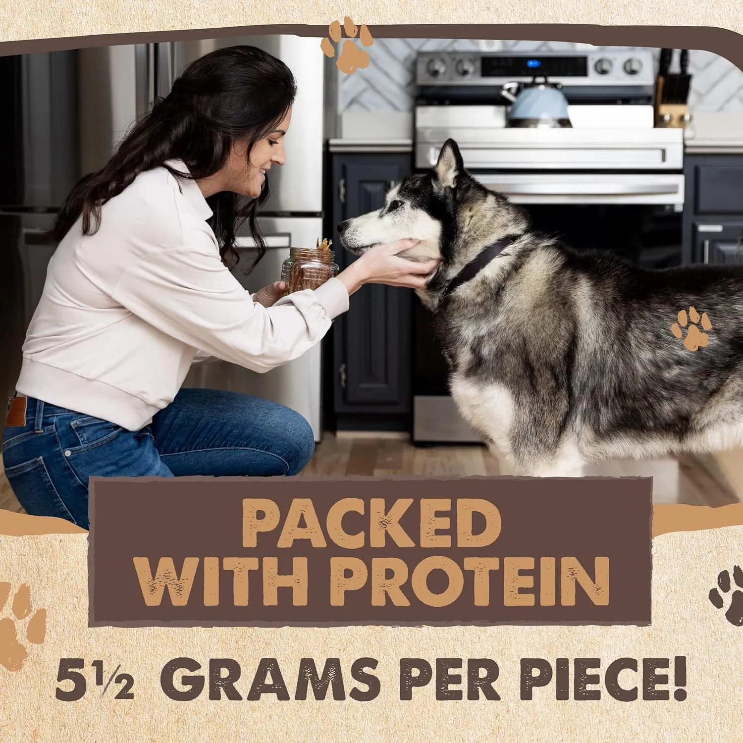 Mighty Paw Naturals Chicken Jerky Dog Treats | Chicken Jerky for Small, Medium and Large Breeds. All Natural Dog Treats. Natural Chews Treat for Large Pets, and Puppies. 14 oz