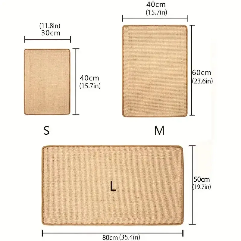 Natural Sisal Cat Scratcher Mat for small Kittens