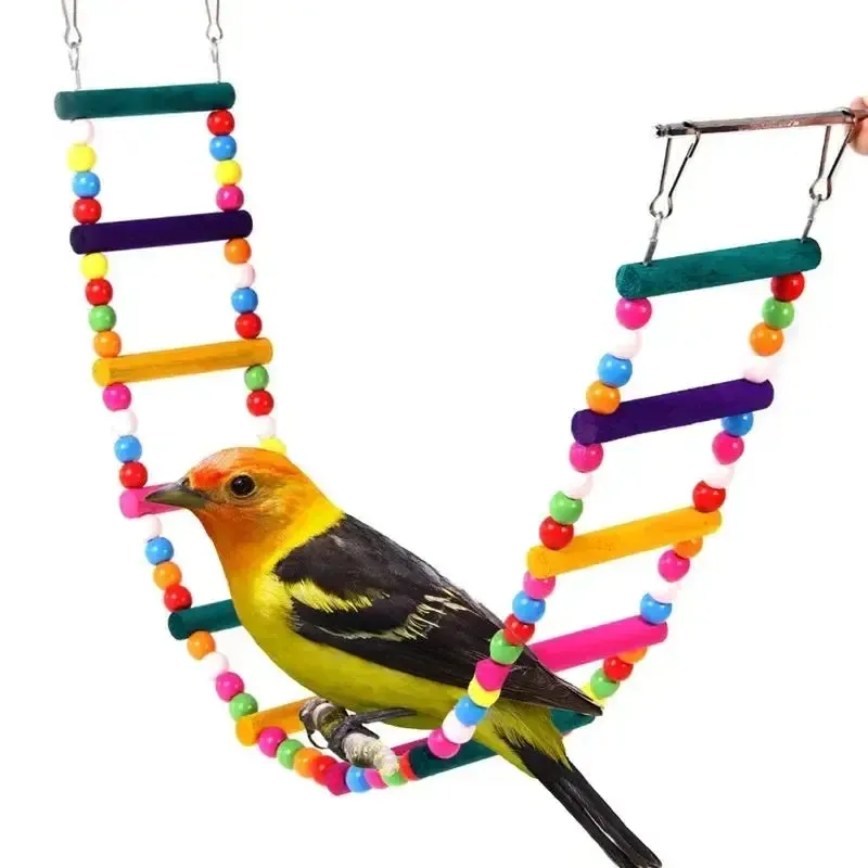 Parrot Toy Set with Swing, Ladder, and Bell