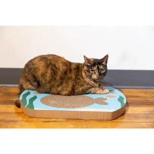 Pearhead Fish Tank Scratch Pad Cat Toy