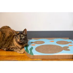 Pearhead Fish Tank Scratch Pad Cat Toy