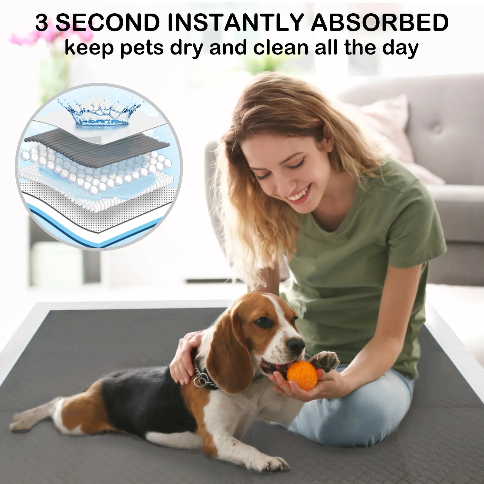 Pee Pads for Dogs, Leak-Proof Pet Training Pee Pads