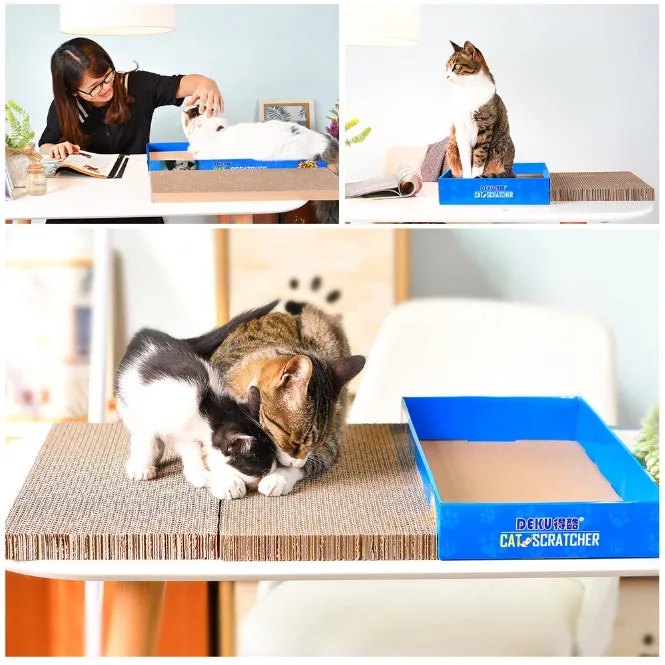 Pipers Cat Scratcher Board Pad Corrugated Cardboard Pet Kitten Play Lounger Toys