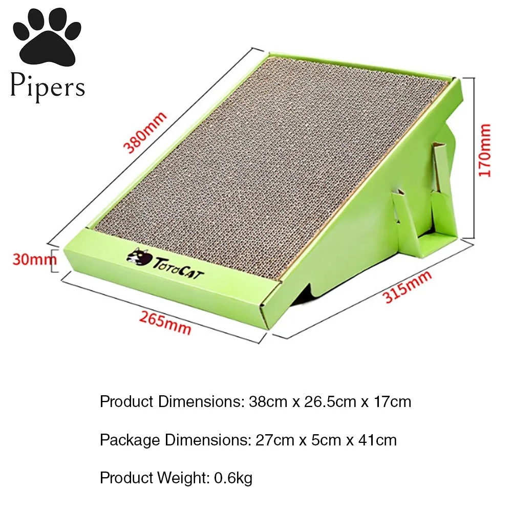 Pipers Cat Scratcher Board Pad Corrugated Cardboard Pet Kitten Play Lounger Toys