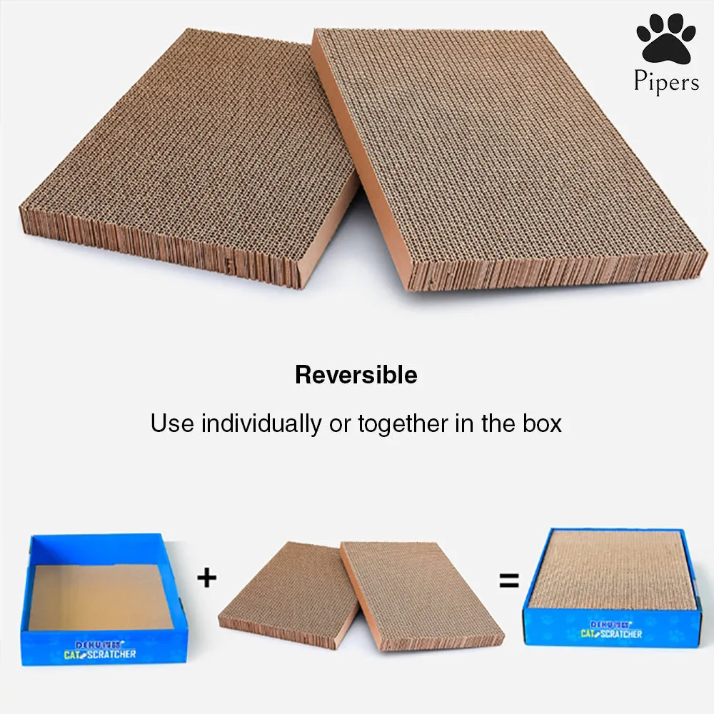 Pipers Cat Scratcher Board Pad Corrugated Cardboard Pet Kitten Play Lounger Toys
