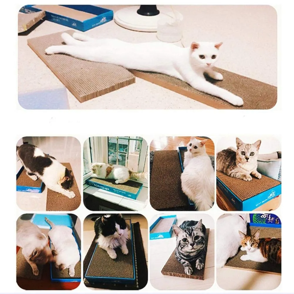 Pipers Cat Scratcher Board Pad Corrugated Cardboard Pet Kitten Play Lounger Toys