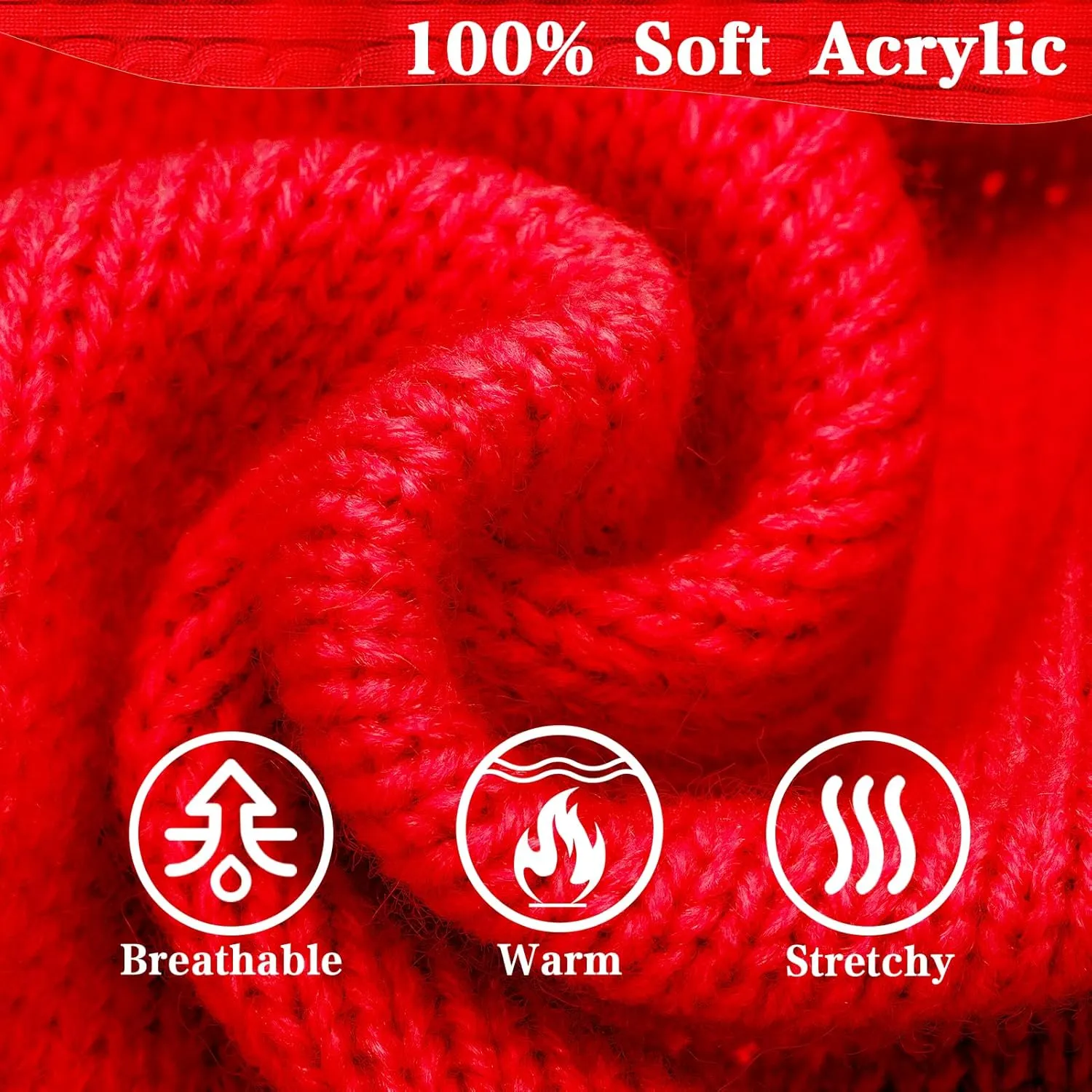 PUPTECK Winter Dog Cat Sweater Coat - Soft Cold Weather Clothes Knitwear for Kitties & Small Dogs Indoor Outdoor Walking Warm, Knitted Classic for Doggies Kitties Girls Boys, Red L