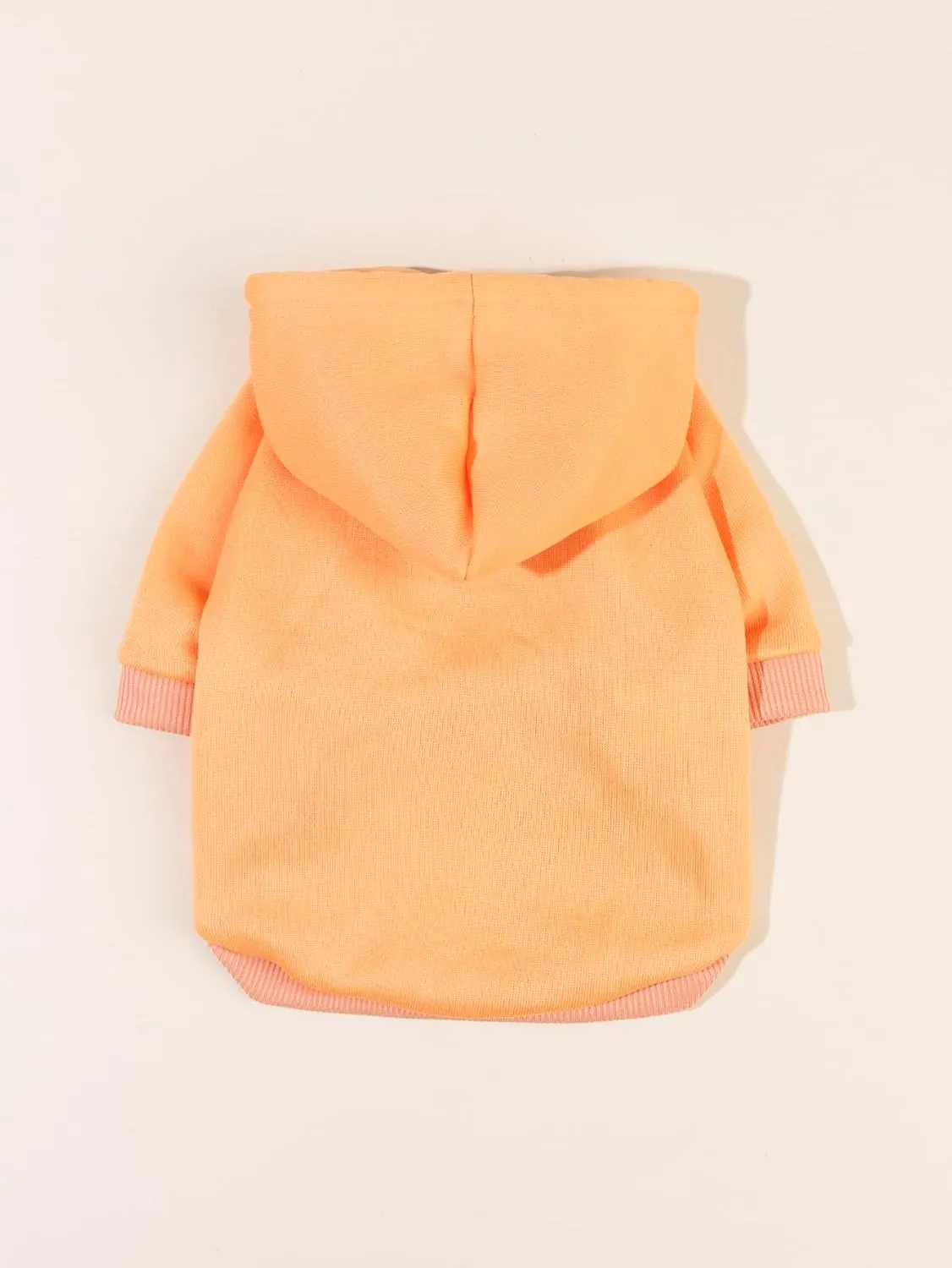 QWINEE Basic Dog Hoodie, Dog Warm Jacket, Cat Apparel, Dog Shirt, Dog Clothes for Puppy Kitten Small Medium Dogs Cats Orange S