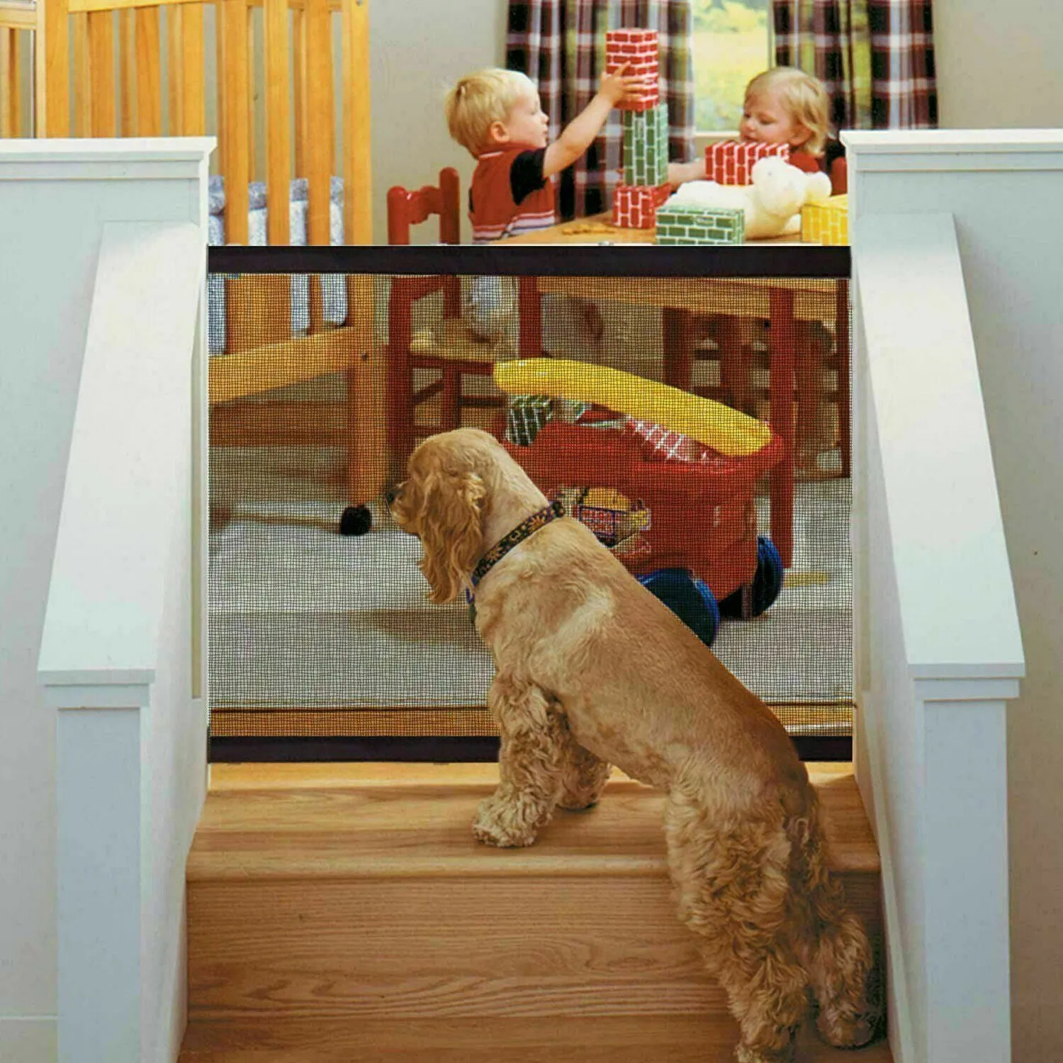 Stairs Gate For Dogs | The Ingenious Mesh Magic Pet Gate