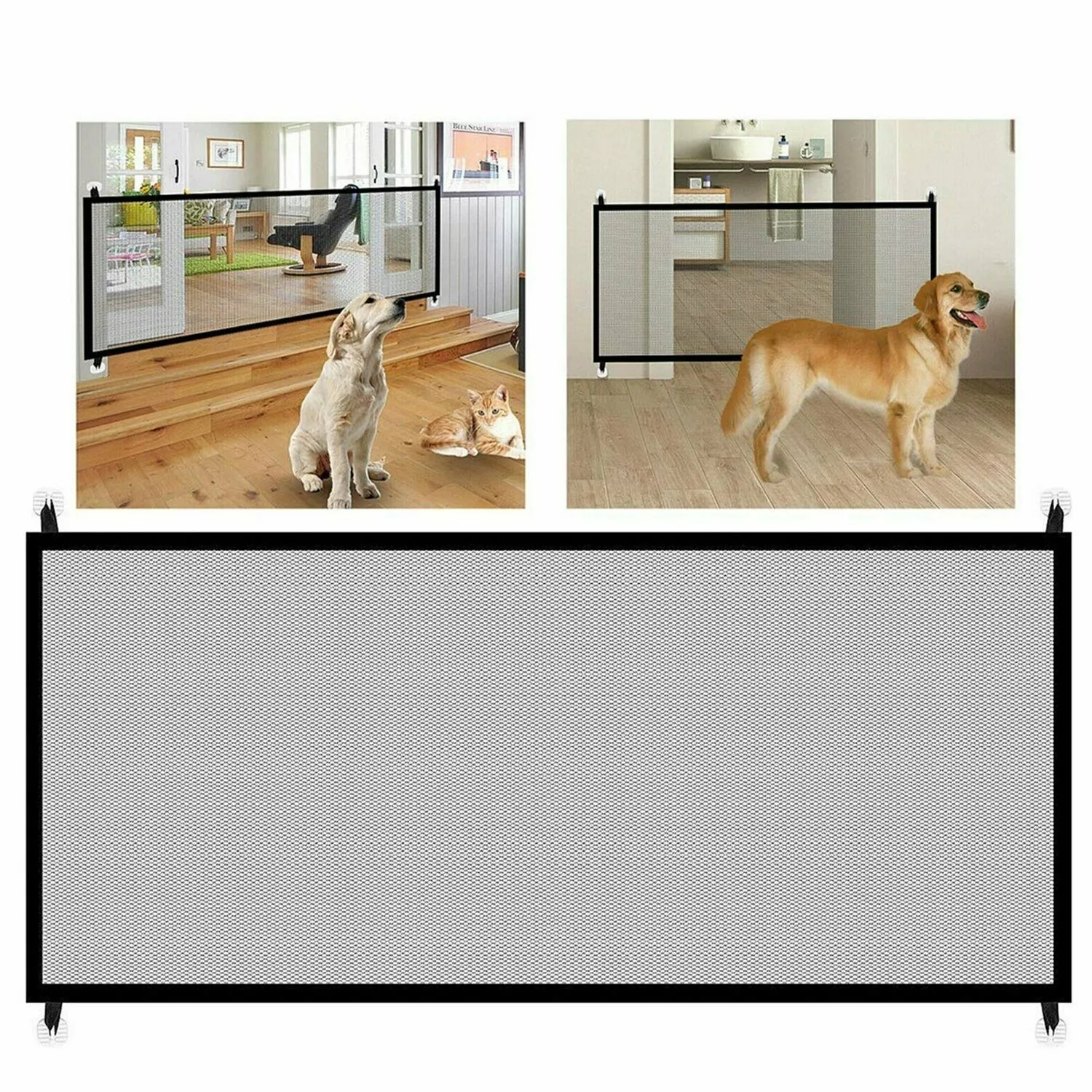 Stairs Gate For Dogs | The Ingenious Mesh Magic Pet Gate