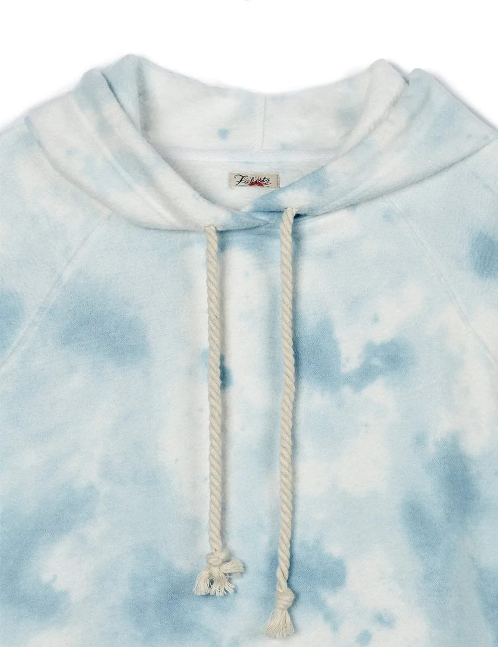 Tie Dye Fleece Hoodie in Blue Tie Dye