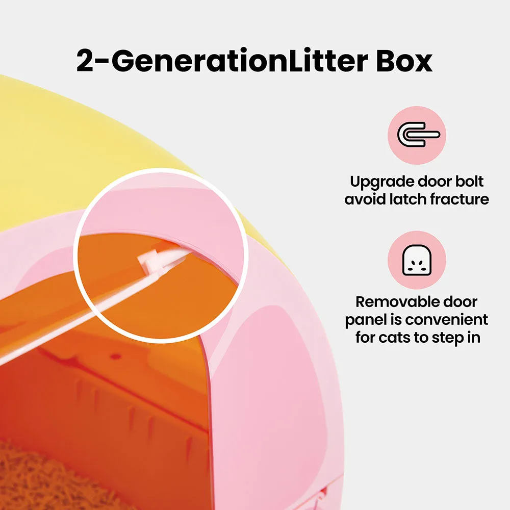 VETRESKA Kitty Kove Cat Litter Box (Grapefruit)