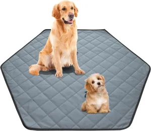 Washable Pee Pads for Dogs, Reusable Pet Playpen Mat Non-Slip Hexagon Dog Pads for Whelping Potty Housebreaking Incontinence Playpen Crate Kennel L