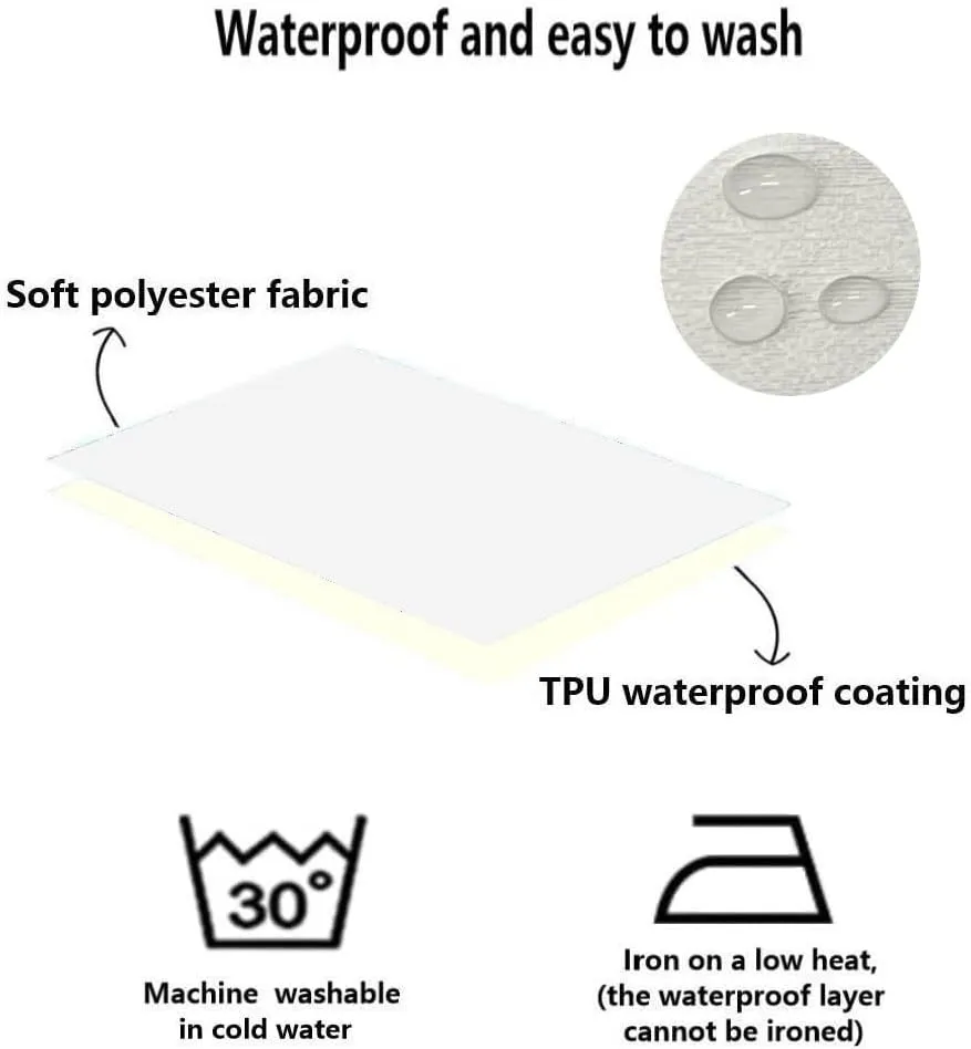 Waterproof Dog Bed Liner with Zipper Removable Washable for 24 x 18 Inch Dog Crate Beds