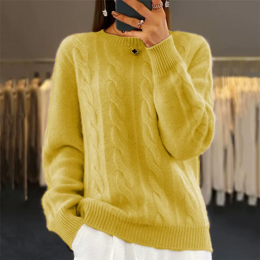 Women’s Cable-Knit Long Sleeve Sweater