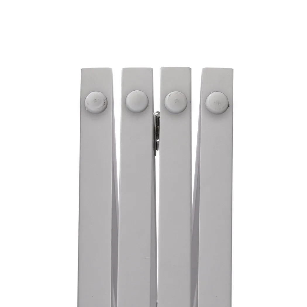 Wooden Pet Gate Retractable Barrier Portable Door 4 Panel White